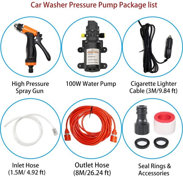 مضخة محمولة لغسيل السيارة - pump lavage de voiture 12 V - Image 5