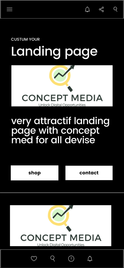 very attractif landing page with concept med for all devise